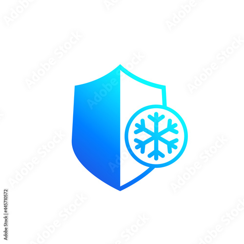 Frost resistant or cold resistance icon