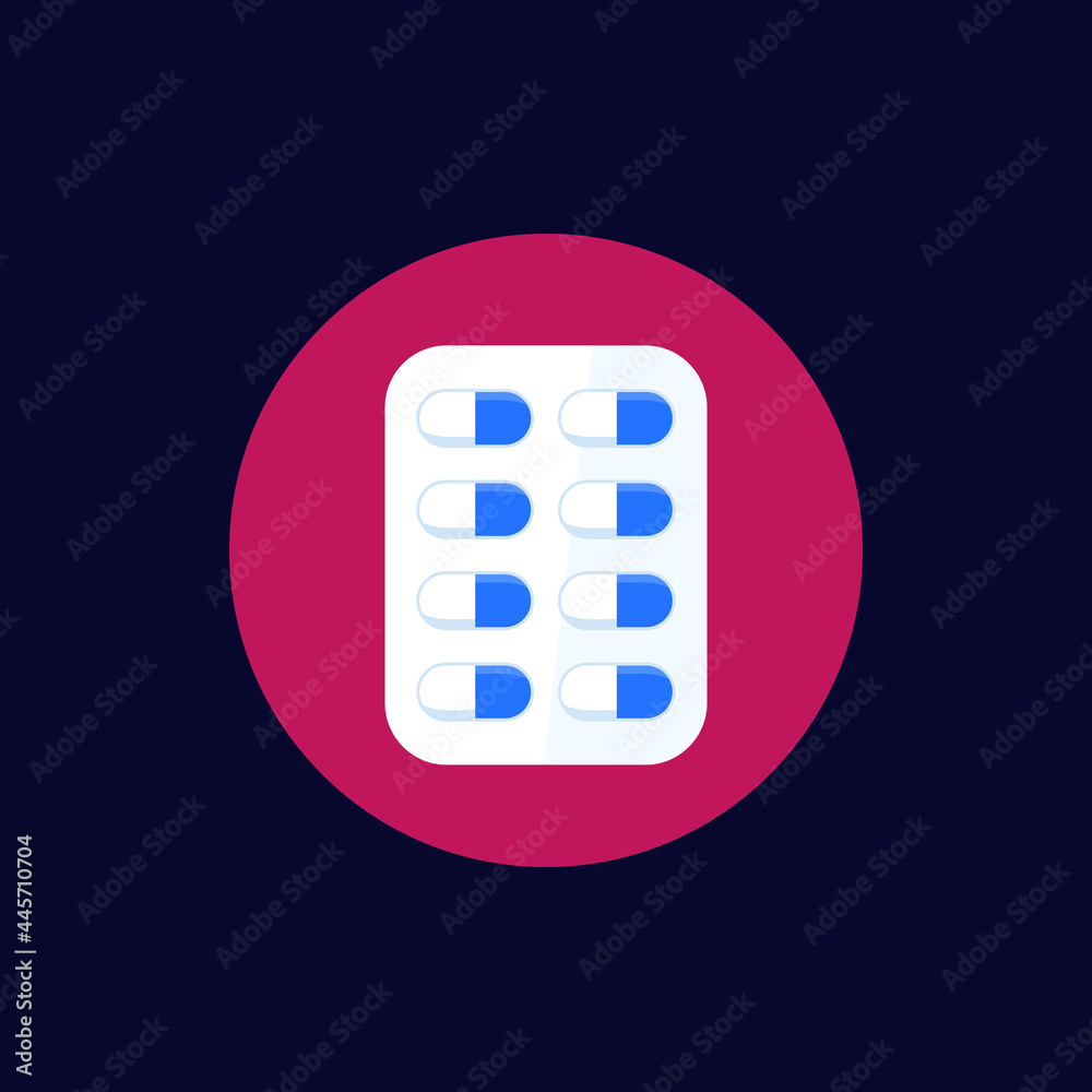 pills pack, capsules, vector icon pills pack, capsules, vector icon