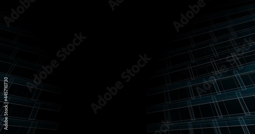 Modern architecture digital background 3d illustration