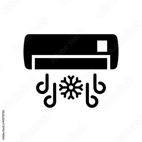 Air conditioning vector solid icon style illustration. EPS 10 file