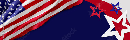 Free Download flag USA background design for independence, veterans, labor, memorial day. banner templates design. 3D illustration - GFXLoad