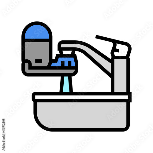 portable water filter for faucet color icon vector. portable water filter for faucet sign. isolated symbol illustration photo