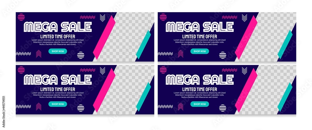 Vektor abstrak desain geometris spanduk web template