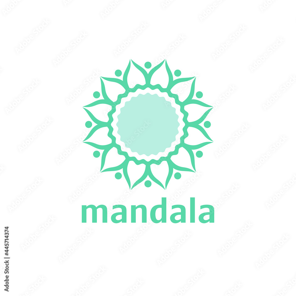 Mandala Circle icon. Logo design. Vector Illustration.