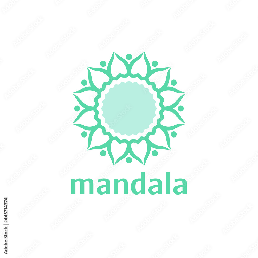 Mandala Circle icon. Logo design. Vector Illustration. Mandala Circle icon. Logo design. Vector Illustration.