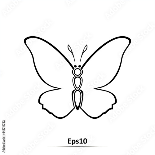 Butterfly icon. Vector illustration. Eps10 © OldWoolf
