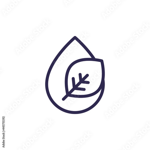 Drop and leaf line icon