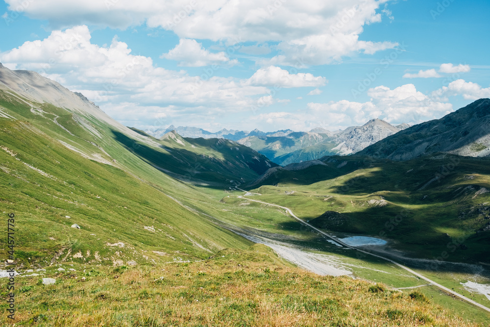 View of the Albulapass in Graubünden, Switzerland