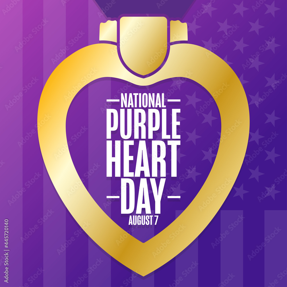National Purple Heart Day. August 7. Holiday concept. Template for background, banner, card