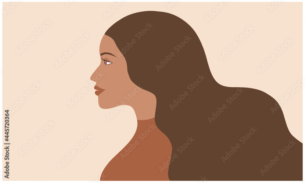Beautiful woman side view face vector illustration Beautiful woman side view face vector illustration