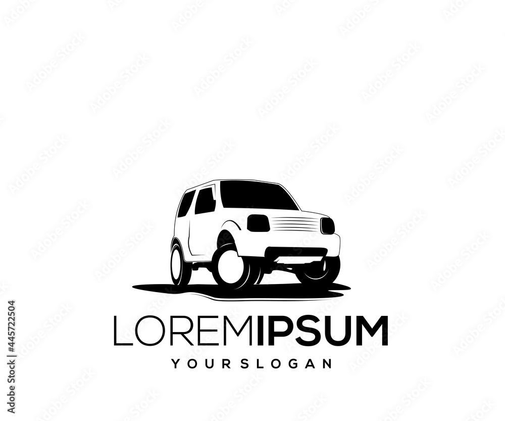 car icon logo design silhouette
