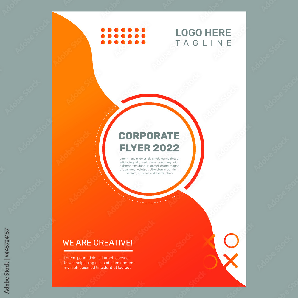 Corporate business annual report cover page design templates Stock ...