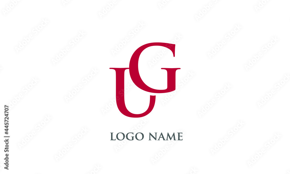 Alphabet Letters Initial Monogram Logo ug, gu, u AND g Alphabet Letters Initial Monogram Logo ug, gu, u AND g