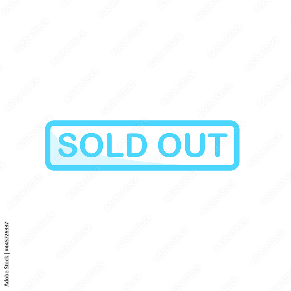 Illustration Vector Graphic of Sold Out label icon Illustration Vector Graphic of Sold Out label icon