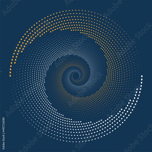 Glowing Halftone Dots Circle, Auxiliary Graphic Elements for Designs, Abstract Vector Background