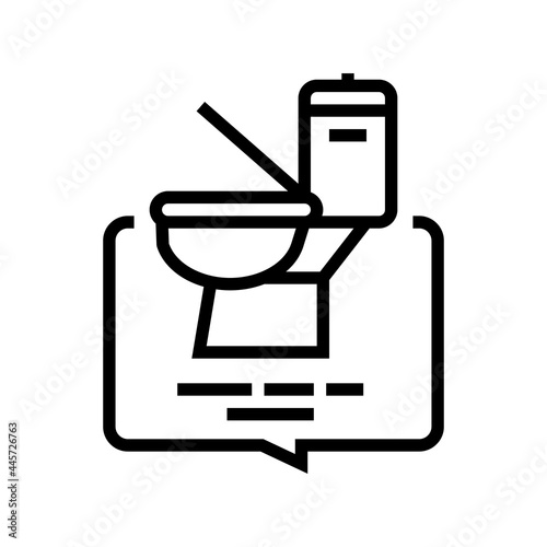 toilet use homecare service line icon vector. toilet use homecare service sign. isolated contour symbol black illustration