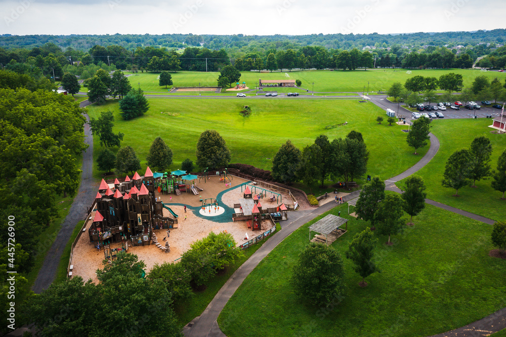 Aerial of Doylestown Pennsylvania 