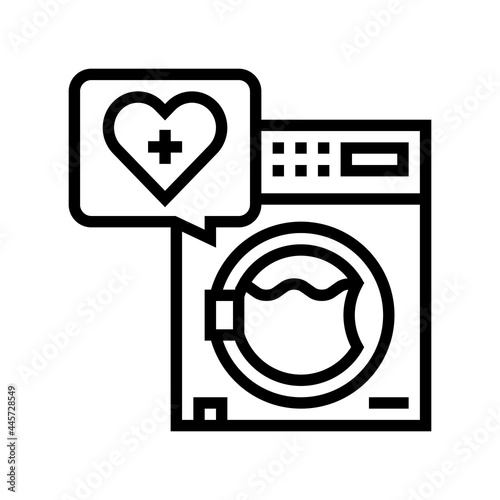 wash laundry homecare service line icon vector. wash laundry homecare service sign. isolated contour symbol black illustration