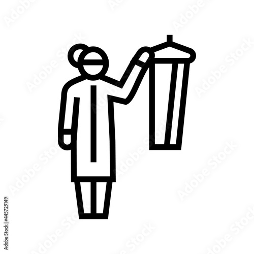 dressing homecare service line icon vector. dressing homecare service sign. isolated contour symbol black illustration