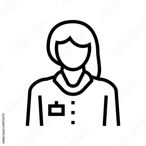 nurse homecare service line icon vector. nurse homecare service sign. isolated contour symbol black illustration