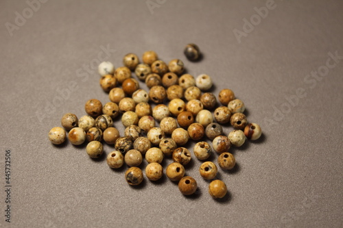 Small beads made of natural jasper. To create jewelry. 