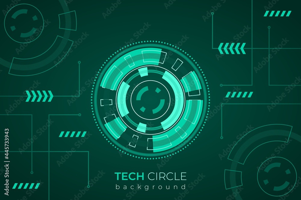 Circle Tech Background Design Concept