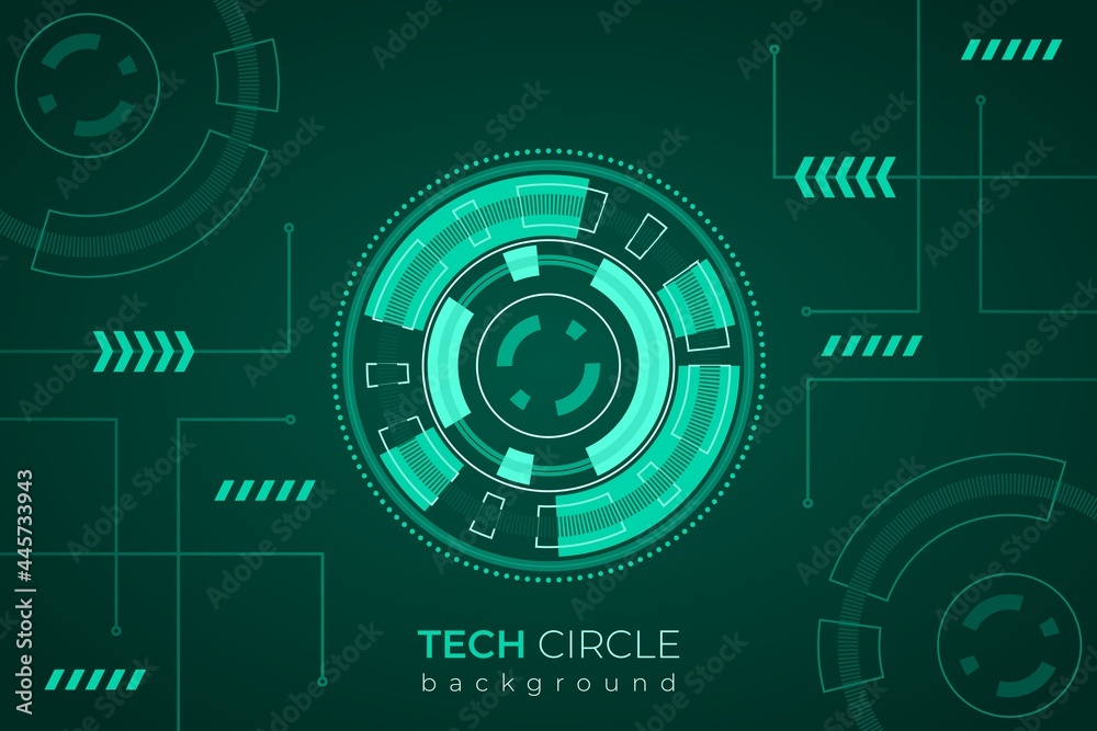 Circle Tech Background Design Concept Circle Tech Background Design Concept