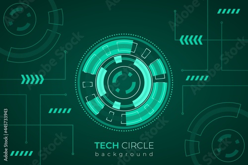 Circle Tech Background Design Concept