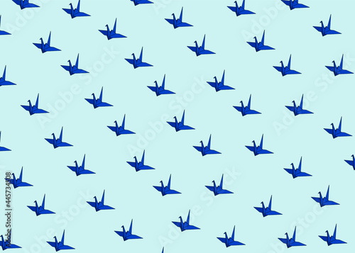 background design with paper bird origami pattern