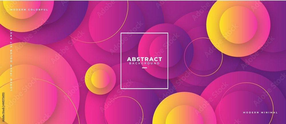 Abstract Geometric Shapes Composition Banner_9
