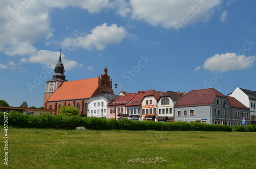 Miasto Wolin na wyspie Wolin, Polska, widok od strony nabrzeża photo
