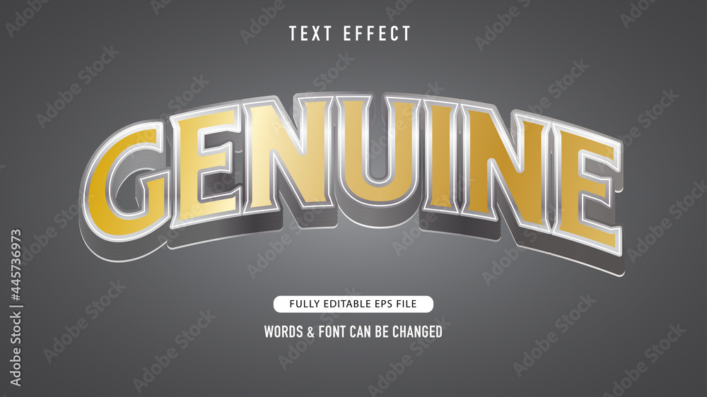 Genuine Vector Text Effect
