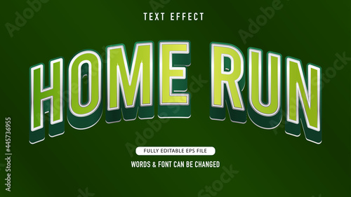 Home Run Vector Text Effect