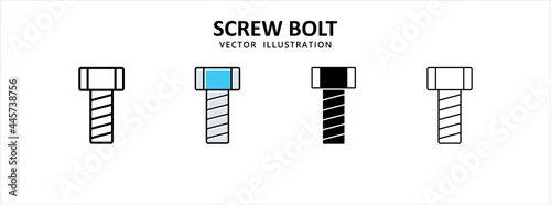 screw bolt vector icon design. car motorcycle spare part replacement service.