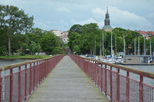 Miasto Kamień Pomorski, most dla pieszych przez zatokę photo