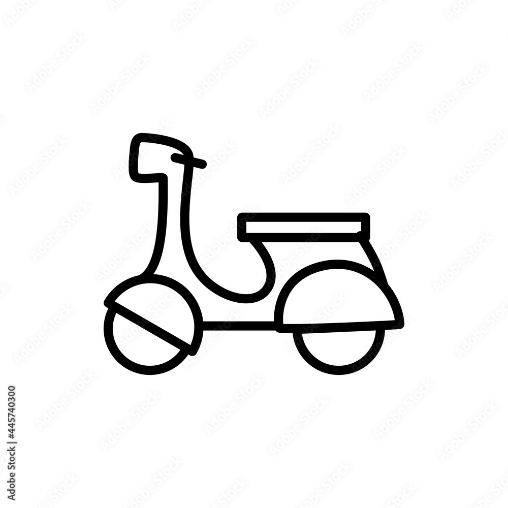 scooter simple icon design, vehicle outline icon scooter simple icon design, vehicle outline icon