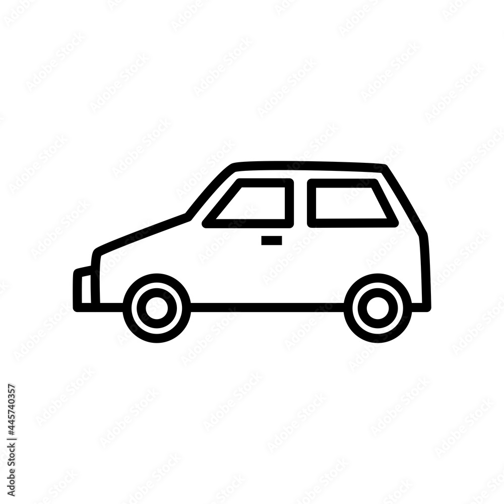 CUV simple icon design, vehicle outline icon