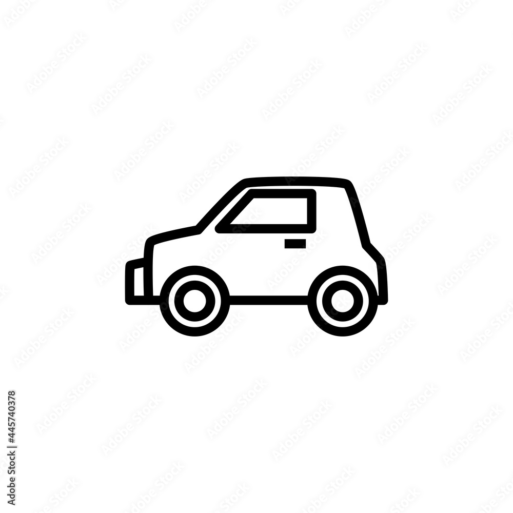 micro simple icon design, vehicle outline icon