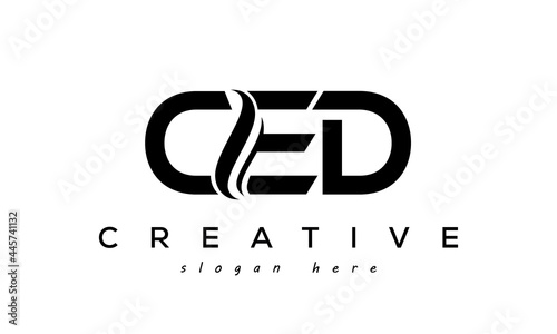 Letter CED creative logo design vector	 photo