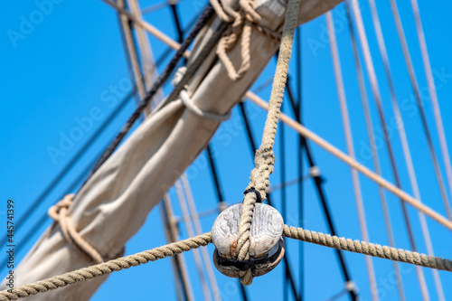 Details of an old sailing ship photo