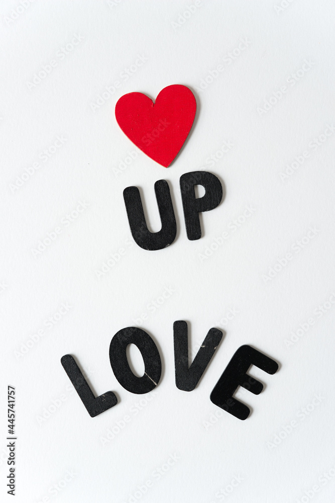 heart up love on a light background