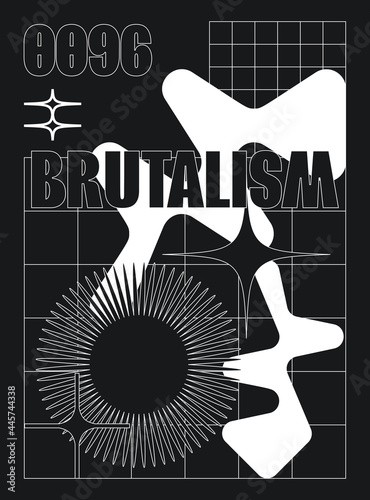 Brutalism Design Vector Cover Mockup