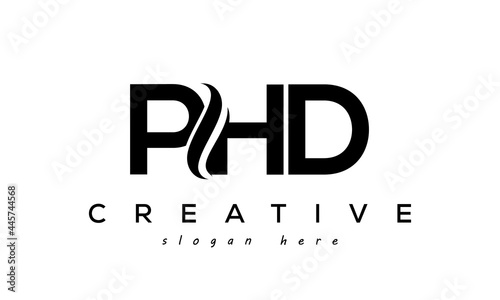 Letter PHD creative logo design vector