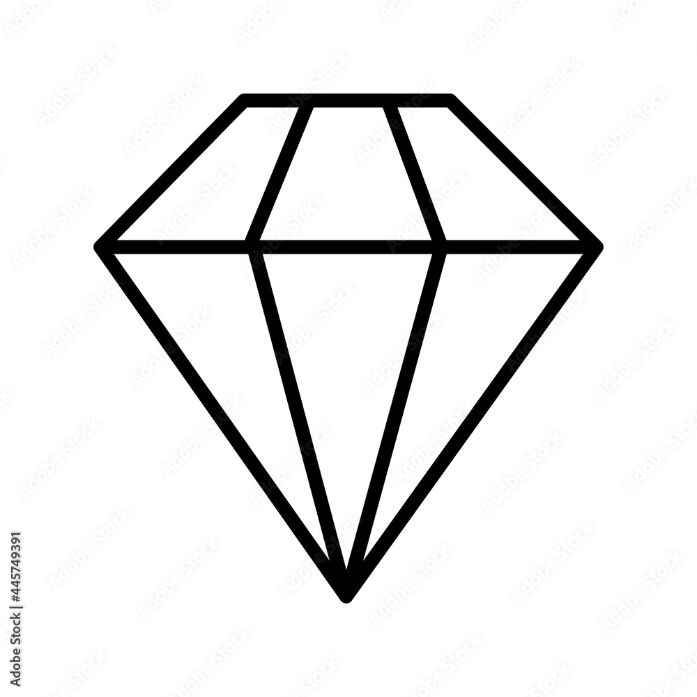 Diamond Linear Vector Icon Design Diamond Linear Vector Icon Design