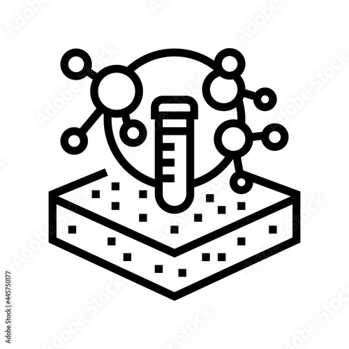 laboratory chemical soil testing line icon vector. laboratory chemical soil testing sign. isolated contour symbol black illustration