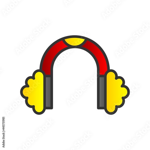 Earmuffs Filled Gradient Vector Icon Design