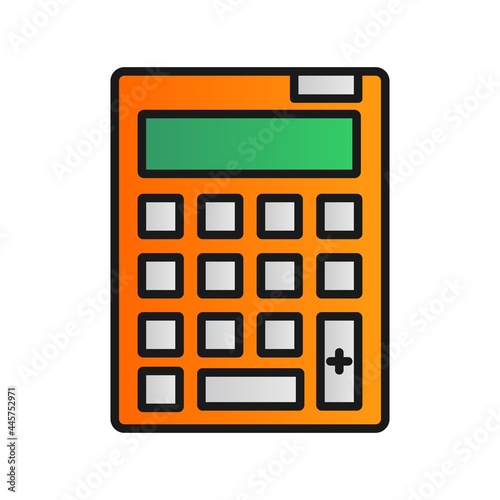 Calculator Filled Gradient Vector Icon Design