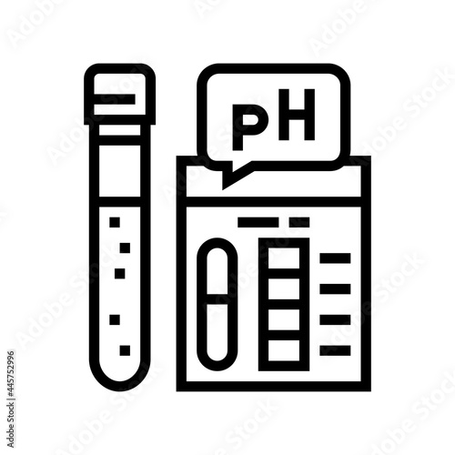 ph soil testing line icon vector. ph soil testing sign. isolated contour symbol black illustration