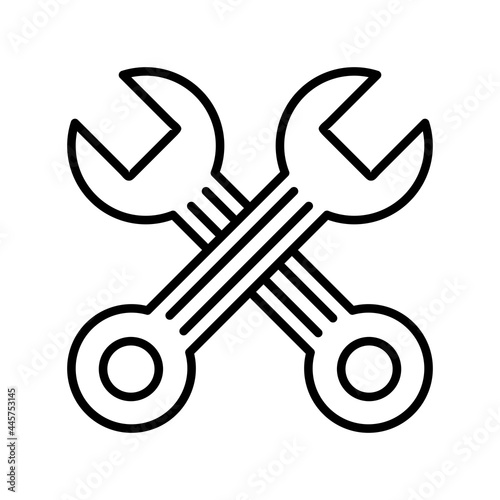 Wrench Linear Vector Icon Design