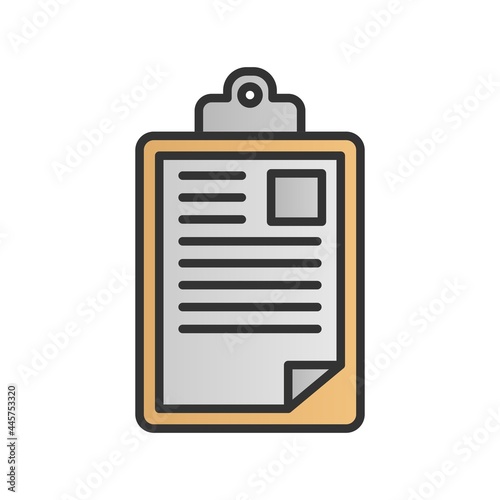 Report Filled Gradient Vector Icon Design